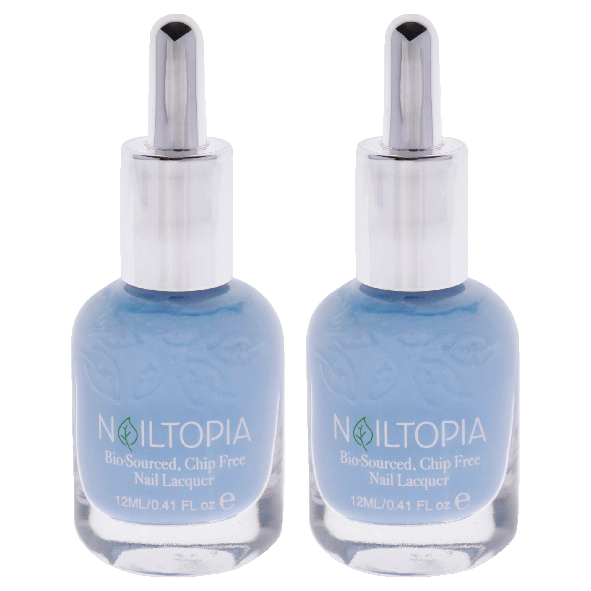 Bio-Sourced Chip Free Nail Lacquer - Be More Pacific by Nailtopia for Women - 0.41 oz Nail Polish - Pack of 2