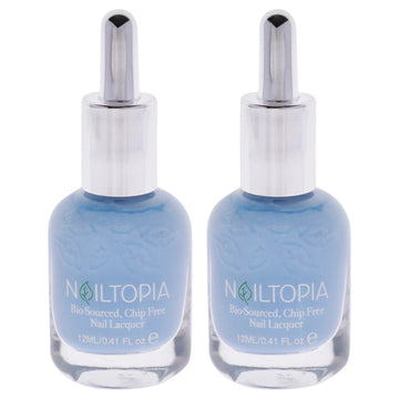 Bio-Sourced Chip Free Nail Lacquer - Be More Pacific by Nailtopia for Women - 0.41 oz Nail Polish - Pack of 2