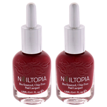 Bio-Sourced Chip Free Nail Lacquer - Feelin Spicy by Nailtopia for Women - 0.41 oz Nail Polish - Pack of 2