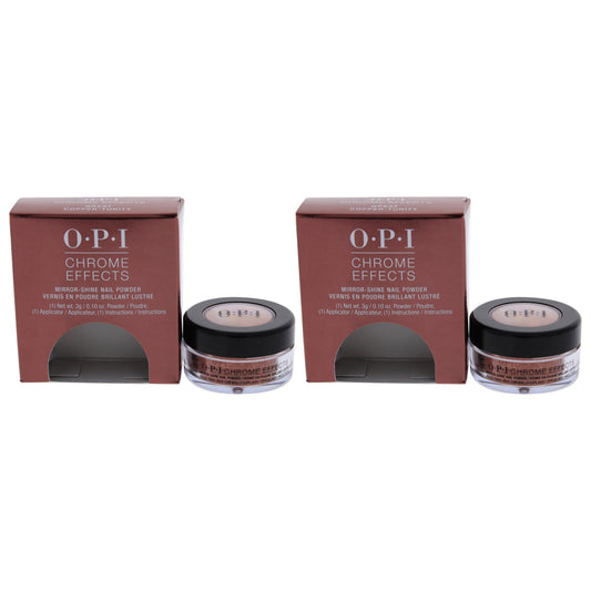 Chrome Effects Mirror Shine Nail Powder - Great Copper-Tunity by OPI for Women - 0.1 oz Nail Powder - Pack of 2