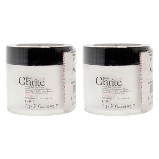 Clarite Spa White Powder by OPI for Women - 0.7 oz Nail Powder - Pack of 2