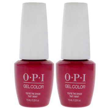 GelColor Gel Lacquer - G50B Youre the Shade That I Want by OPI for Women - 0.25 oz Nail Polish - Pack of 2