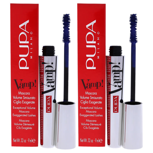 Vamp! Mascara - 300 Deep Night by Pupa Milano for Women - 0.32 oz Mascara - Pack of 2
