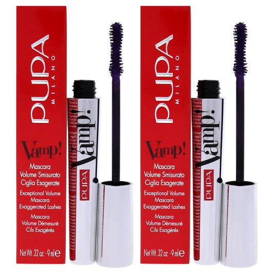 Vamp! Mascara - 400 Amethyst Violet by Pupa Milano for Women - 0.32 oz Mascara - Pack of 2