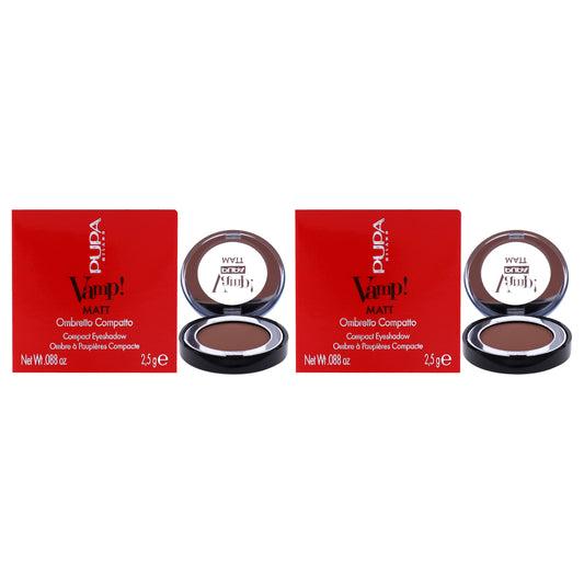 Vamp! Matt Compact Eyeshadow - 040 Warm Nude by Pupa Milano for Women - 0.088 oz Eye Shadow - Pack of 2