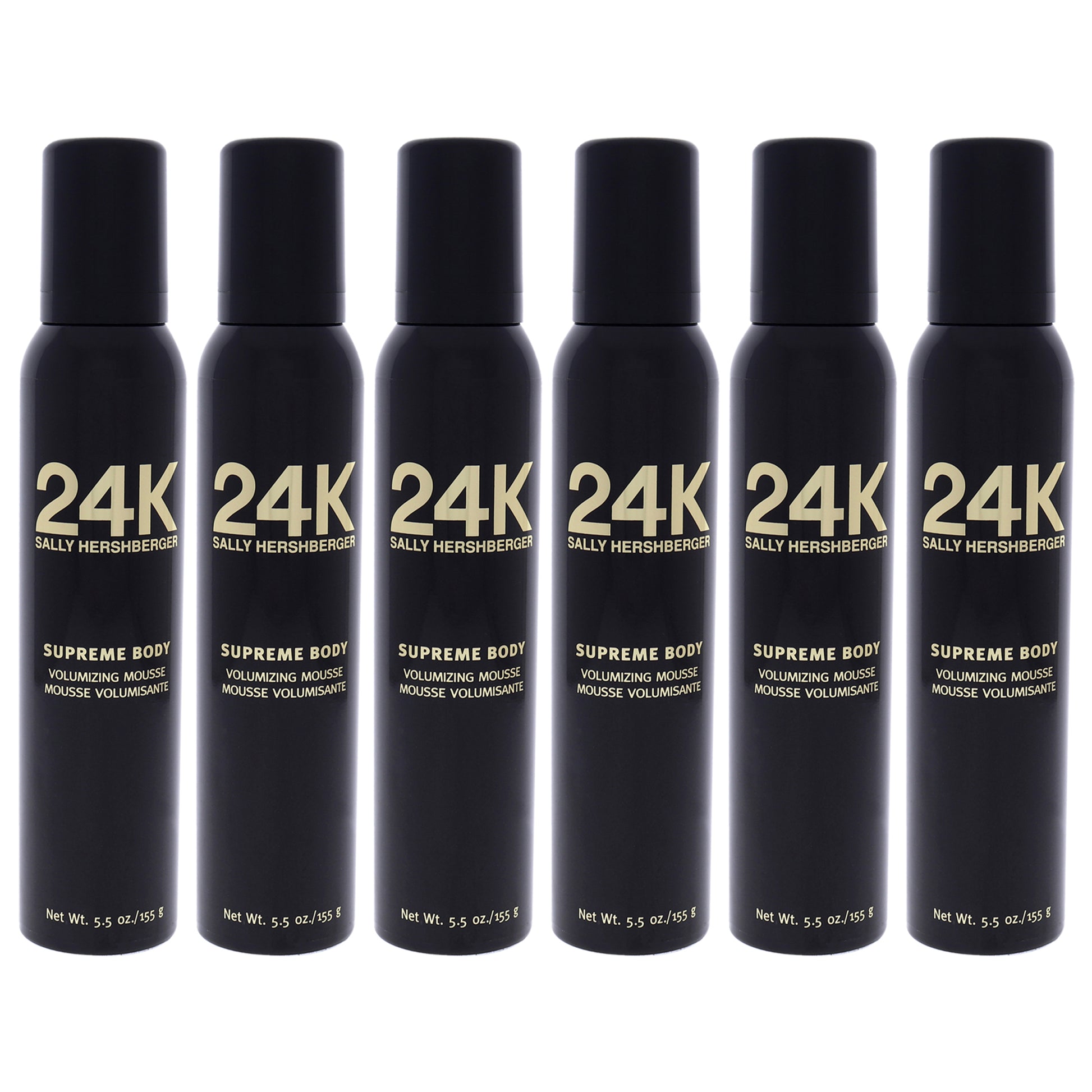 24K Supreme Body Volumizing Mousse by Sally Hershberger for Unisex - 5.5 oz Mousse - Pack of 6