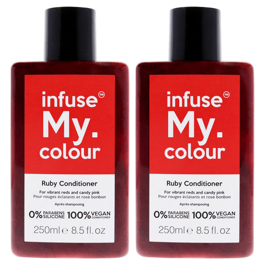 Infuse My Colour Ruby Conditioner with Ruby Shampoo Kit by Infuse My Colour for Unisex - 2 Pc Kit 8.5oz Conditioner, 35.2oz Shampoo