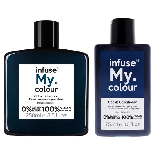 Infuse My Colour Cobalt Conditioner With Cobalt Shampoo Kit by Infuse My Colour for Unisex - 2 Pc Kit 8.5oz Conditioner, 8.5oz Shampoo