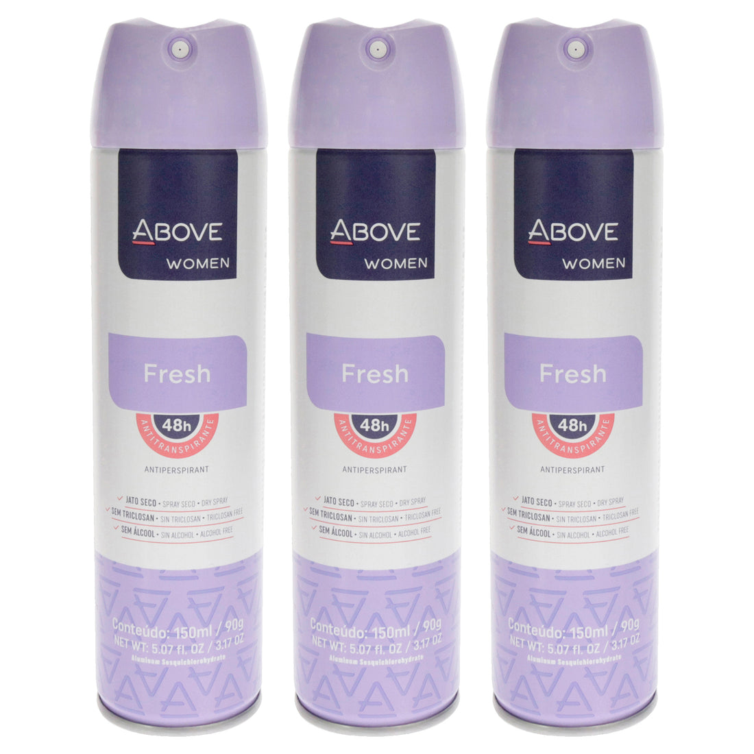 48 Hours Antiperspirant Deodorant - Fresh by Above for Women - 3.17 oz Deodorant Spray - Pack of 3