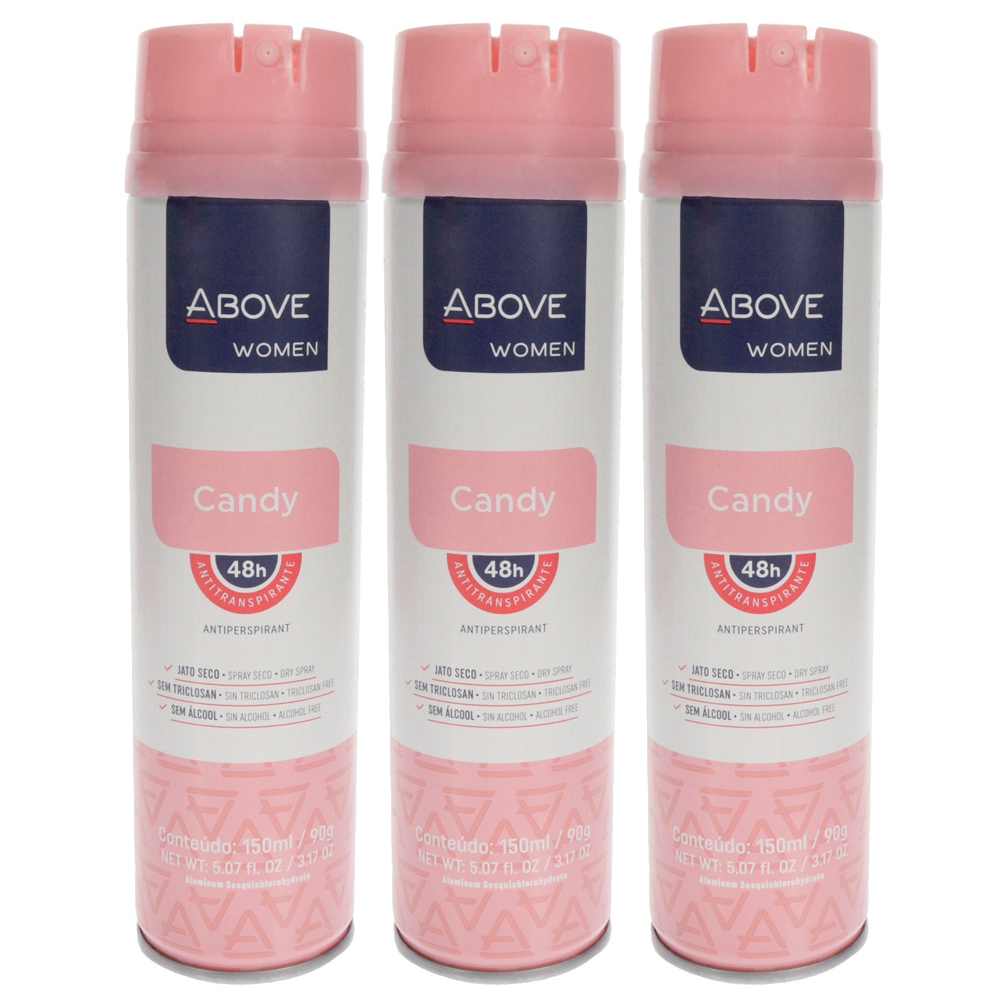 48 Hours Antiperspirant Deodorant - Candy by Above for Women - 3.17 oz Deodorant Spray - Pack of 3