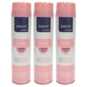 48 Hours Antiperspirant Deodorant - Candy by Above for Women - 3.17 oz Deodorant Spray - Pack of 3