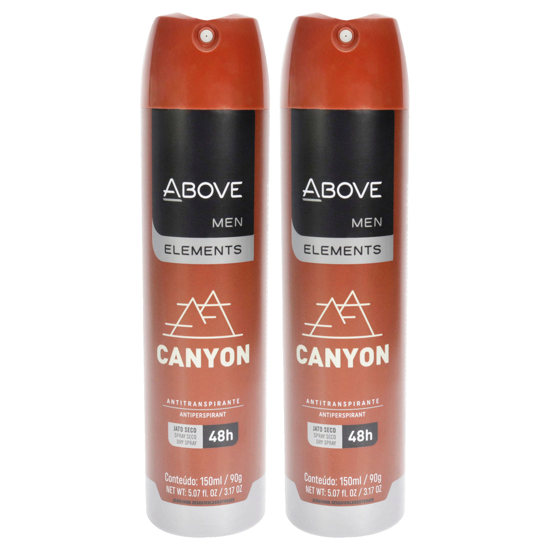 48 Hours Element Antiperspirant Deodorant - Canyon by Above for Men - 3.17 oz Deodorant Spray - Pack of 2