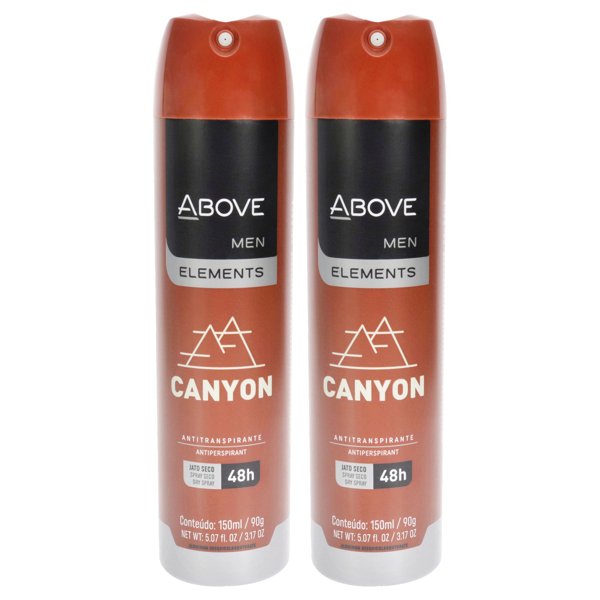 48 Hours Element Antiperspirant Deodorant - Canyon by Above for Men - 3.17 oz Deodorant Spray - Pack of 2