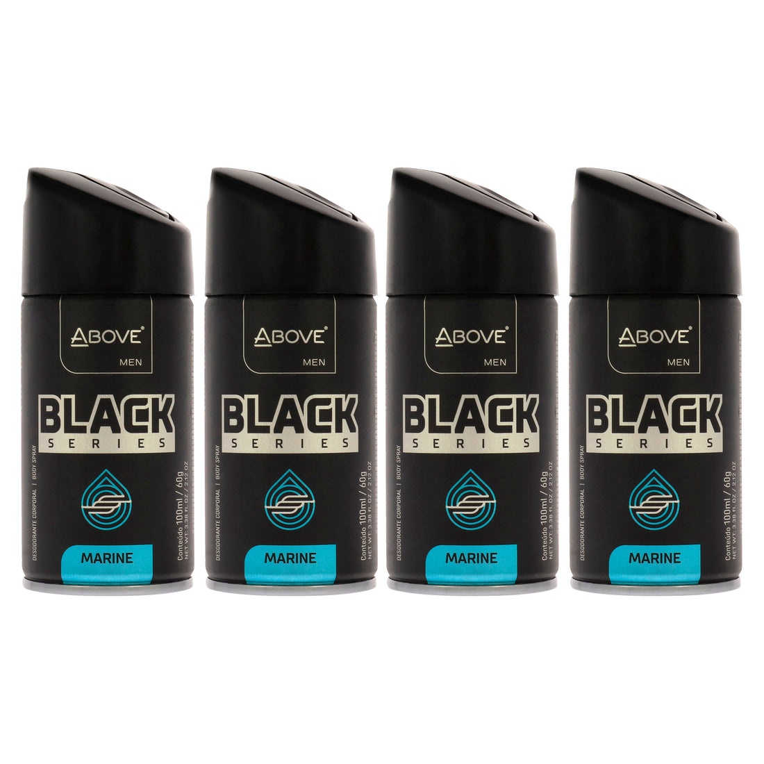 Black Series Deodorant Body Spray - Marine - Pack of 4