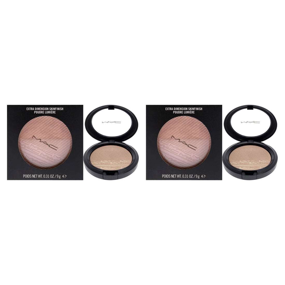 Extra Dimension Skinfinish Powder - Show Gold by MAC for Women - 0.31 oz Highlighter - Pack of 2