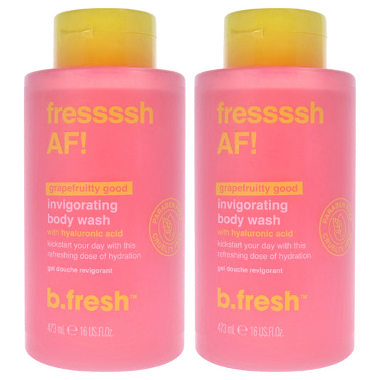 Fressssh AF Invigorating Body Wash by B.Tan for Unisex - 16 oz Body Wash - Pack of 2