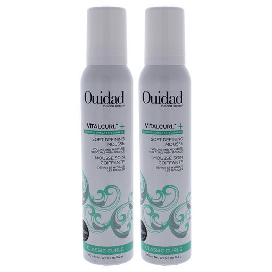 VitalCurl Plus Soft Defining Mousse by Ouidad for Unisex - 5.7 oz Mousse - Pack of 2