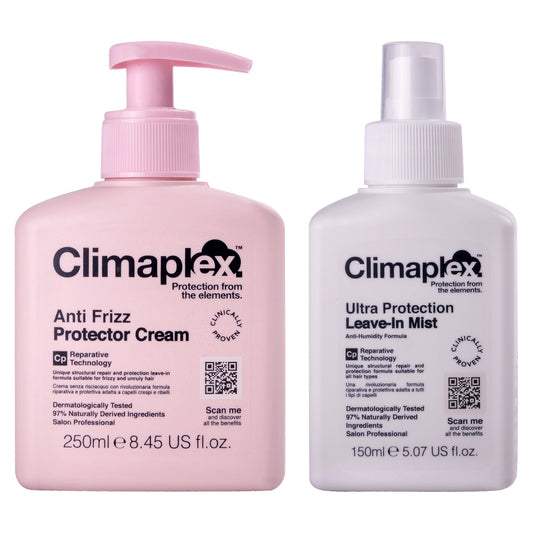 Anti Frizz Protector Cream and Climaplex Ultra Protection Leave-In Mist Kit by Climaplex for Unisex - 2 Pc Kit 8.45 oz Cream, 5.07 oz Mist