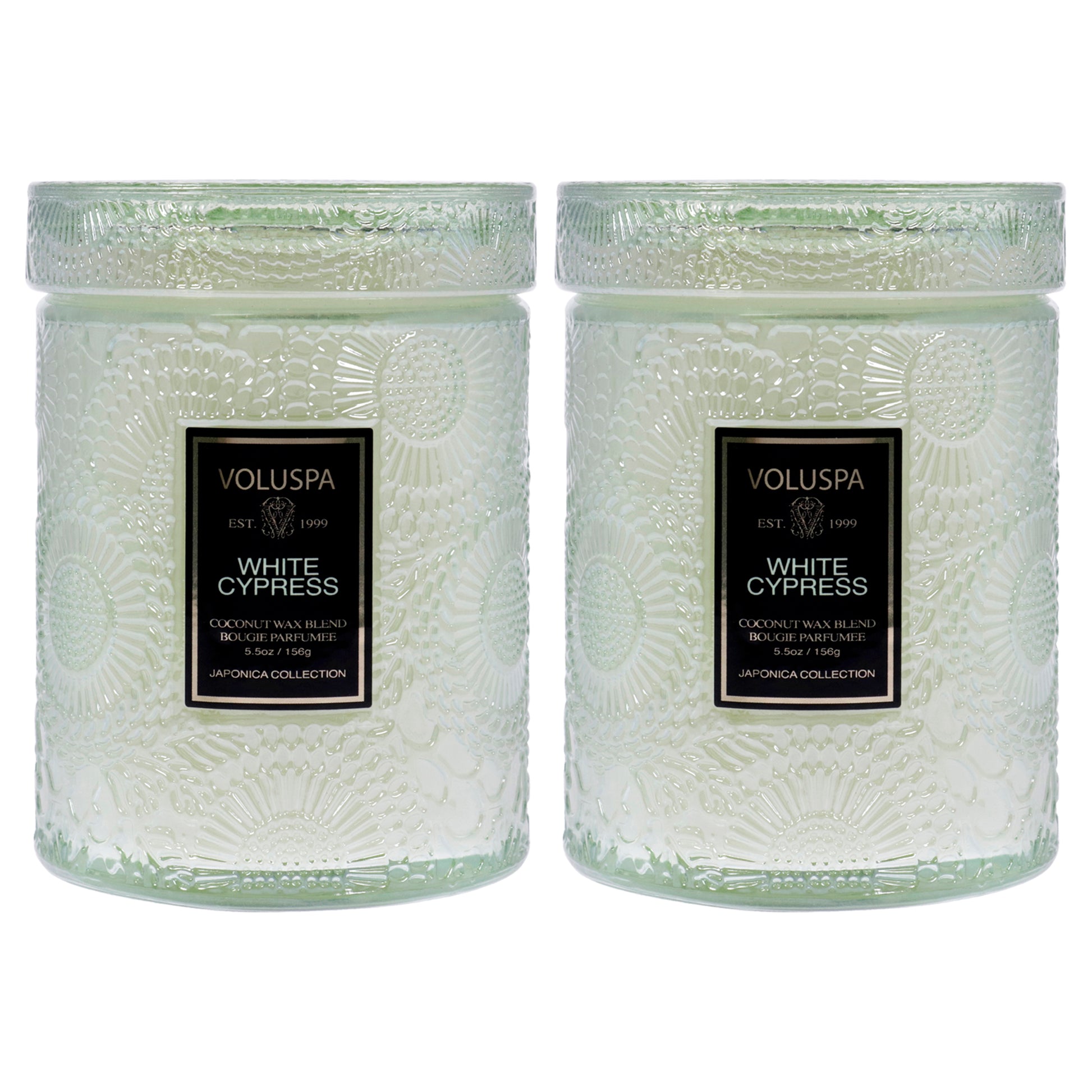 White Cypress - Small by Voluspa for Unisex - 5.5 oz Candle - Pack of 2