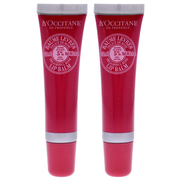 Shea Butter Delightful Rose Lip Balm by LOccitane for Unisex - 0.4 oz Lip Balm - Pack of 2