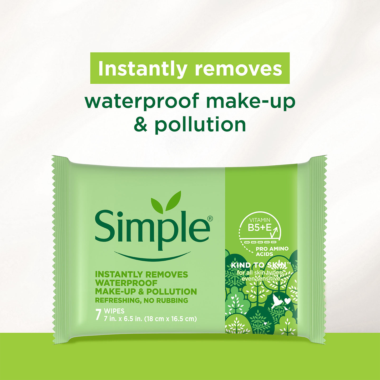 Kind To Skin Cleansing Makeup Remover Wipes - 7pc
