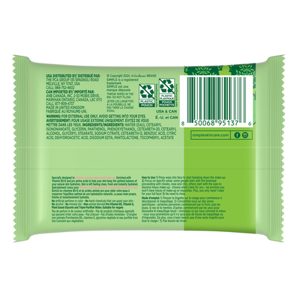 Kind To Skin Cleansing Makeup Remover Wipes - 7pc
