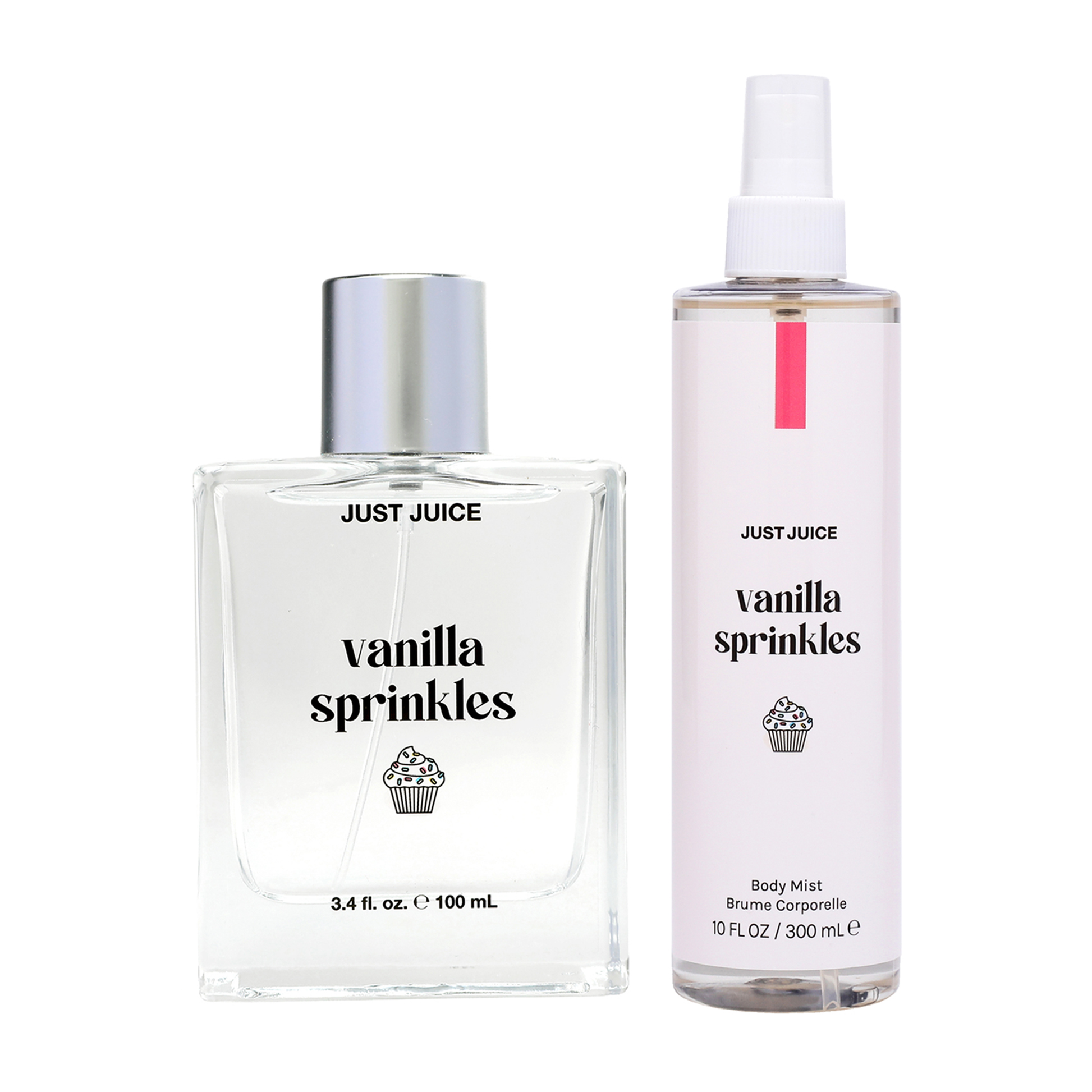 Vanilla Sprinkles Kit by Just Juice for Unisex 2 Pc Kit 3.4oz EDP Spray, 10oz Body Spray