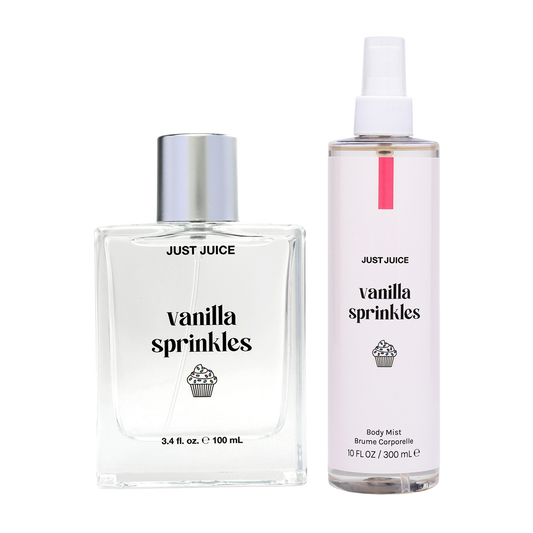 Vanilla Sprinkles Kit by Just Juice for Unisex 2 Pc Kit 3.4oz EDP Spray, 10oz Body Spray