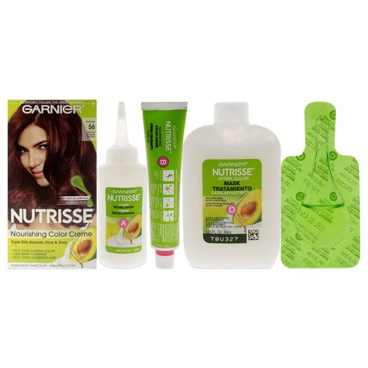 Nutrisse Nourishing Color Creme #56 Medium Reddish Brown by Garnier for Unisex - 1 Application Hair Color