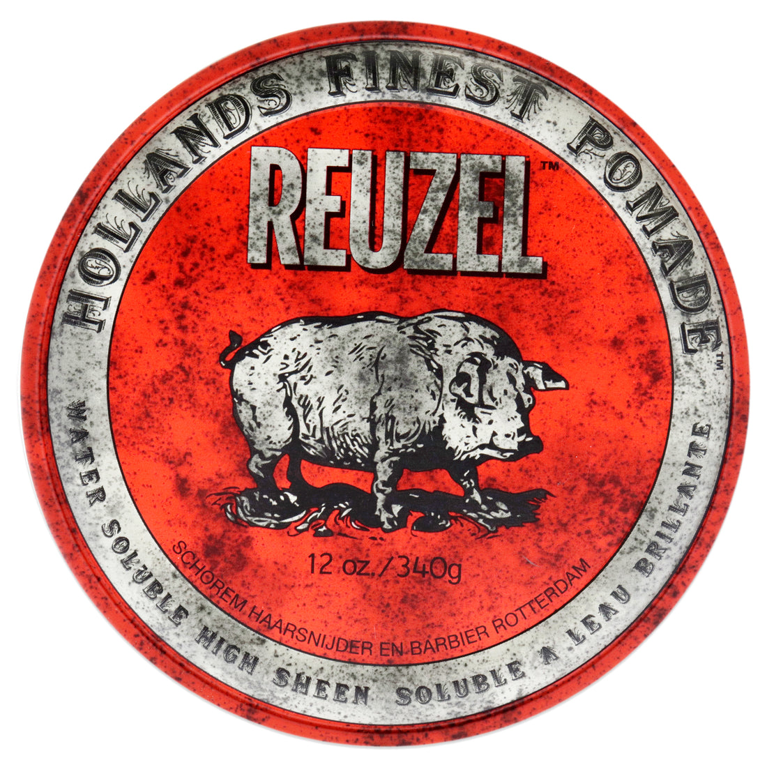 Red Water Soluble High Sheen Pomade by Reuzel for Men - 12 oz Pomade