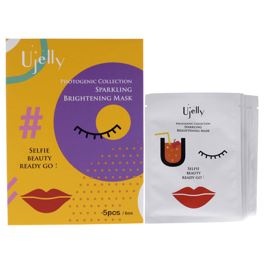 Sparkling Brightening Mask by Ujelly for Women - 5 Pc Mask