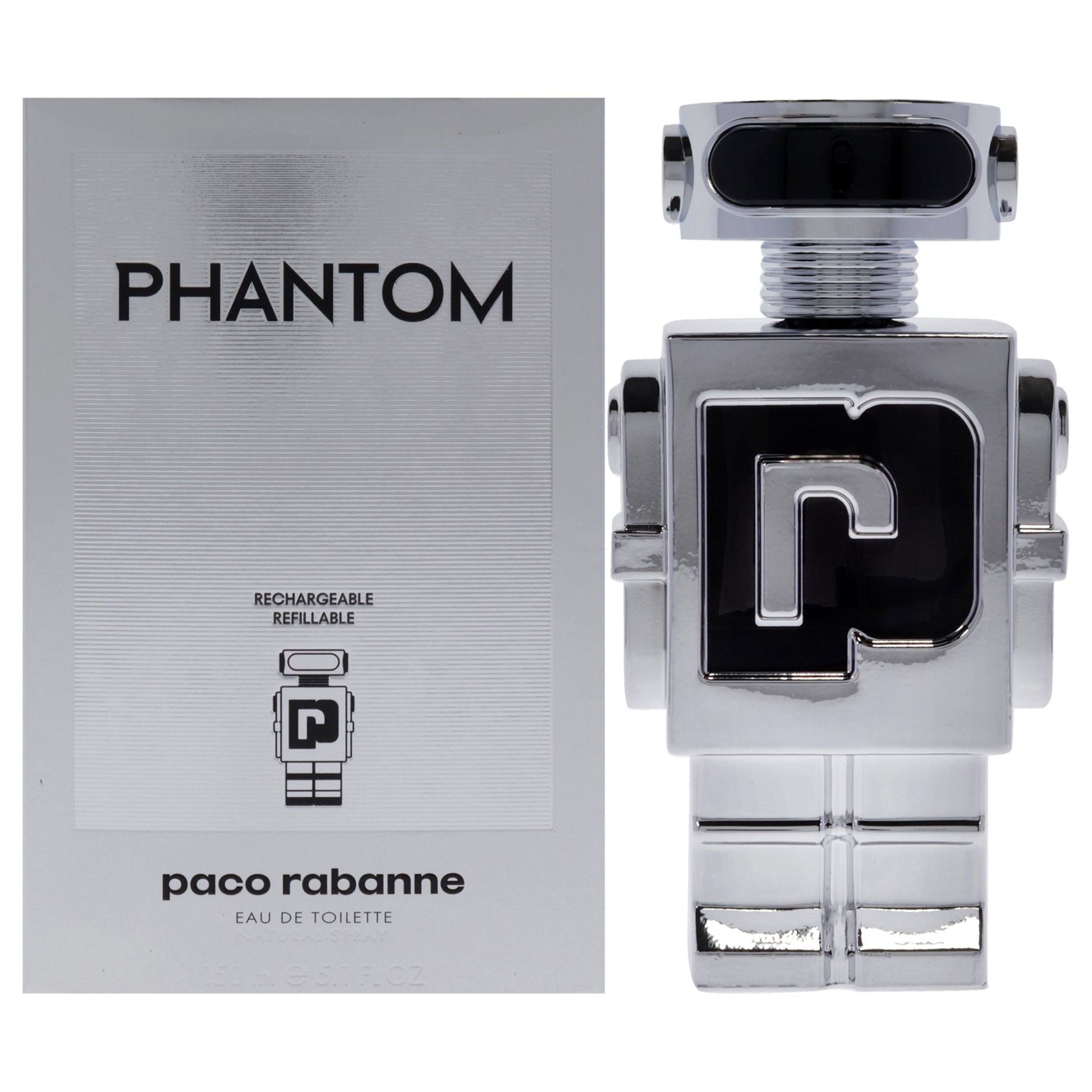 Phantom by Paco Rabanne for Men - 5.1 oz EDT Spray (Refillable)