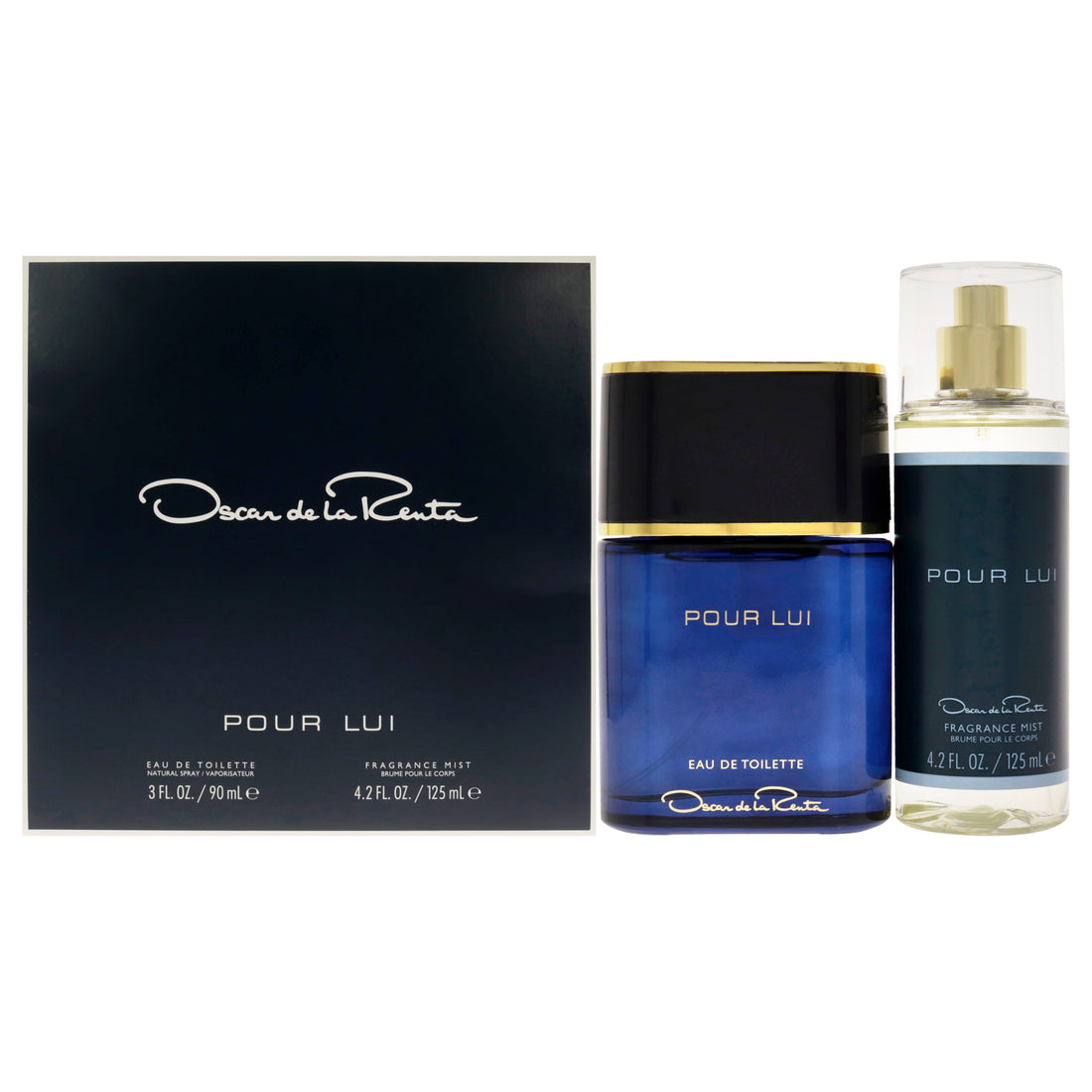 Oscar Pour Lui by Oscar De La Renta for Men - 2 Pc Gift Set 3oz EDT Spray, 4.2oz Fragrance Mist