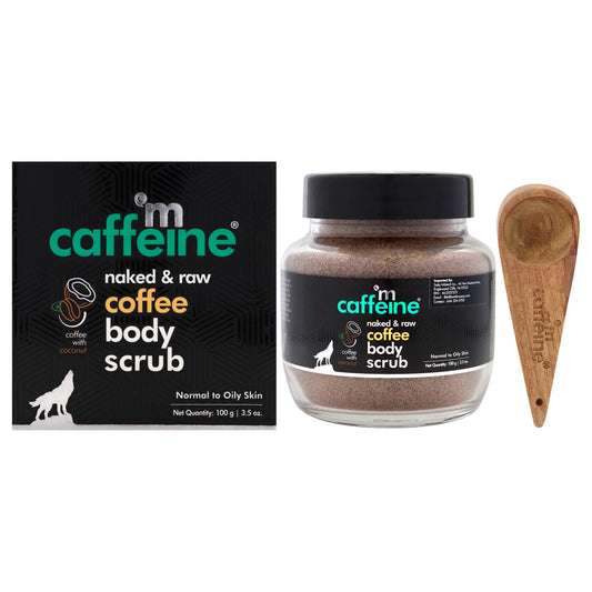 Naked and Raw Coffee Body Scrub - Coconut - Normal to Oily Skin by mCaffeine for Unisex - 3.5 oz Scrub
