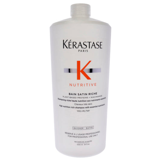 Nutritive Bain Satin Riche Shampoo by Kerastase for Unisex - 34 oz Shampoo